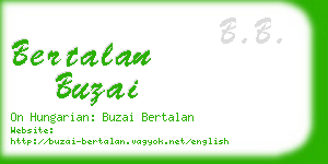 bertalan buzai business card